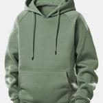 Western Cowboy Print Drawstring Hoodie