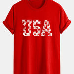 Regular Fit USA Print Cotton T-Shirt