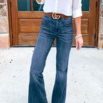 Margovil Distressed Flare Bottoms Skinny Jeans