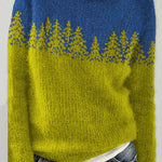 Margovil Crewneck Color Block Pattern Pullover Sweater(in 4 Patterns)