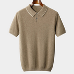 PREMIUM CASHMERE TWO-TONE POLO