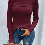 Turtleneck Bodycon Long Sleeves Knit Sweater