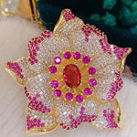 Margovil Blooming luxury Inspiring Elegance Flower Crystal Brooch