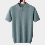 PREMIUM CASHMERE TWO-TONE POLO