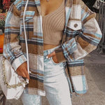 Crash Into Your Heart Plaid Shacket