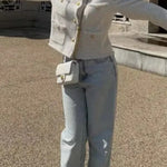 Joy To The World Tweed Metal Button Pocket Jacket