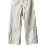 Tanie Metallic Fabric Mid-rise Pocket Cropped Wide Straight-leg Pants