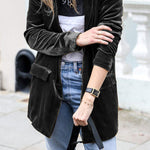 Eye Catching Street Style Velvet Blazer