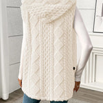 Rhea ��� Hooded Knit Button Vest