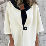 Fashionable Casual Stand Collar Zippered Loose Jacket