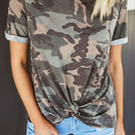 Margovil Camo Short Sleeve Casual Basic Shirt