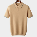 PREMIUM CASHMERE TWO-TONE POLO