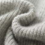 PURE EXTRA-FINE MERINO WOOL RIBBED ZIP HOODIE