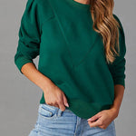 Margovil Crewneck Puff Sleeves Comfy Sweatshirt