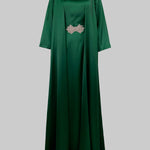 Long Sleeves Loose Embroidered Solid Color Evening Dresses