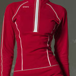 Sporty Stand Collar Zip-up Contrasting Trim Long-sleeved Mini Dress