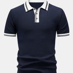 Contrast Trim Knit Polo Shirt