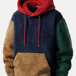 Color Block Teddy Hoodie