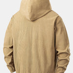Relax Fit Quarter-Zip Corduroy Hoodie