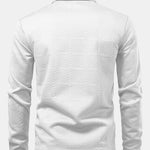 Long Sleeve Plaid Jacquard Polo Shirt