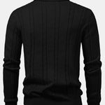 Long Sleeve Twist Knit Polo Shirt
