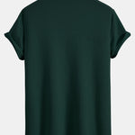 Short Sleeved V-Neck Ribbed Polo