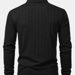 Long Sleeve Wheat Ear Jacquard Polo Shirt