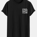 Cool Dads Club Print Cotton Arc Hem T-Shirt