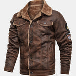 Regular Fit Faux Fur Lined Faux Suede Jacket