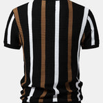 Stripe Textured Knit Polo