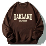 Oakland Print Crew Neck Relaxed Sweatshirt