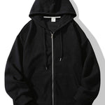 Relaxed Waffle Zip Hoodie