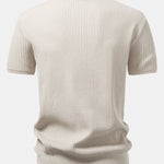 3 Pieces Ribbed Crew Neck Knit T-Shirt