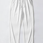 Two Tone Muscle Fit Ribbed Stand Collar Shirt & Straight Leg Ribbed Pants