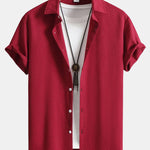 Checkerboard Jacquard Button Up Shirt