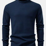 Long Sleeve Waffle Mock Neck T-Shirt