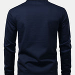 Long Sleeve Plaid Jacquard Polo Shirt