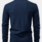 3 Pieces Long Sleeve Waffle Mock Neck T-Shirt