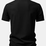 Ribbed Mock Neck T-Shirt