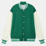 Jersey Contrast Preppy Jacket