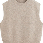 Margovil Crewneck Knitted Pullover Sweater Vest