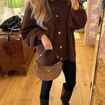 Margovil Button Up Balloon Sleeves Sweater Cardigan