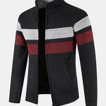 Striped Zip Up Sweater