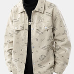Astronaut Print Pocket Corduroy Jacket