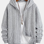 Relax Fit Twist Jacquard Zip Up Hoodie & Twisted Jacquard Straight Leg Pants