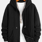 Relax Fit Twist Jacquard Zip Up Hoodie & Twisted Jacquard Straight Leg Pants