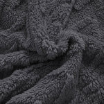 Geometric Jacquard Zip Up Teddy Hoodie