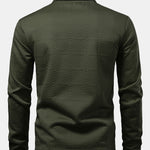 Long Sleeve Plaid Jacquard Polo Shirt