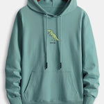 Cute Cartoon Dinosaur Print Cotton Hoodie