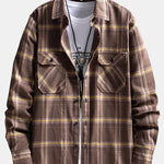 Double Patch Pockets Plaid Shirt